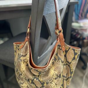 BRAHMIN SNAKE SKIN TOTE